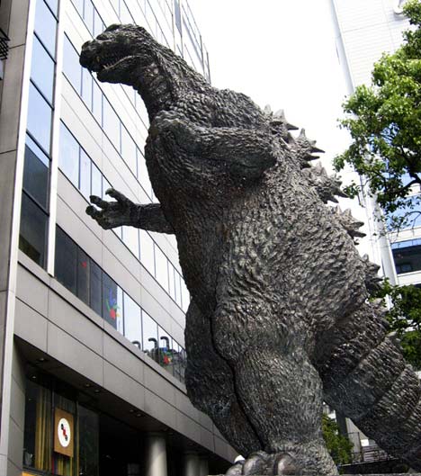 Godzilla cruises the streets of Tokyo looking to cause mayhem