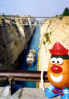 Spud begins his quest for Ricardo Montalban at the Corinth Canal