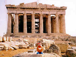 Spud visits the ancient Parthenon