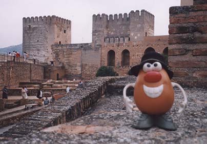 Spud assesses whether the walls of the Alcazaba would be able to hold back the vigilant determination of the Jehovas' in his neighbourhood