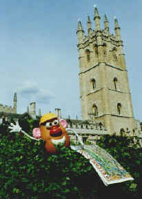 Spud consults his map of the Oxford campus