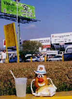 Spud takes his life into his hands by buying food from a street vendor in Matamoros