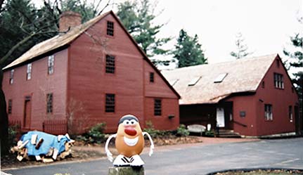 Spud admires the period skylights in Noah Webster's roof