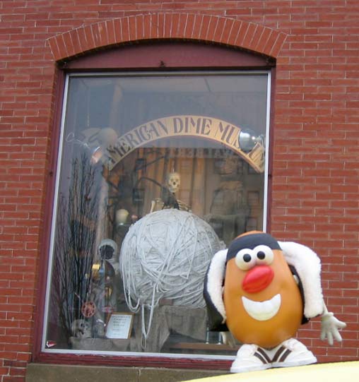 Spud stands outside of Maryland's most revered museums and the home of Lincoln's last  Passage
