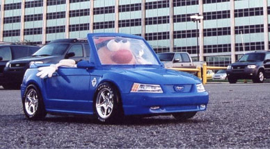 Spud picks up his Hot Rod from Ford's World Headquarters in Dearborn, Michigan