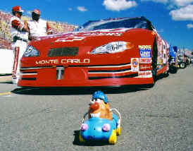 Spud leads Dale Earnhardt Jr. and the rest of the pack in the start of the big race