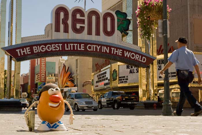 Spud looks for a place in Reno to deposit his cash