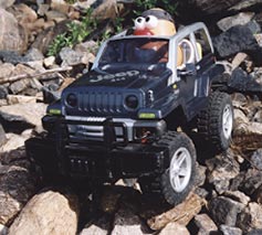 Spud jumps into his gas guzzlin' Jeep 4x4