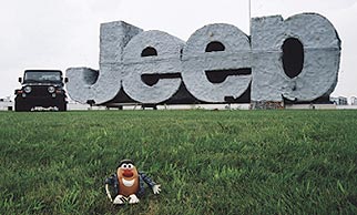 Spud arrives at the Jeep manufacturing facility in Toledo, Ohio