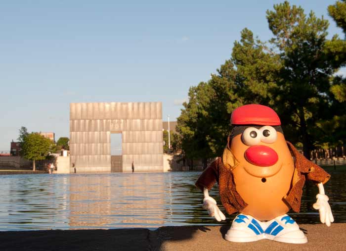 Spud  reflects on the sanctity of life at the Oklahoma City  National Memorial